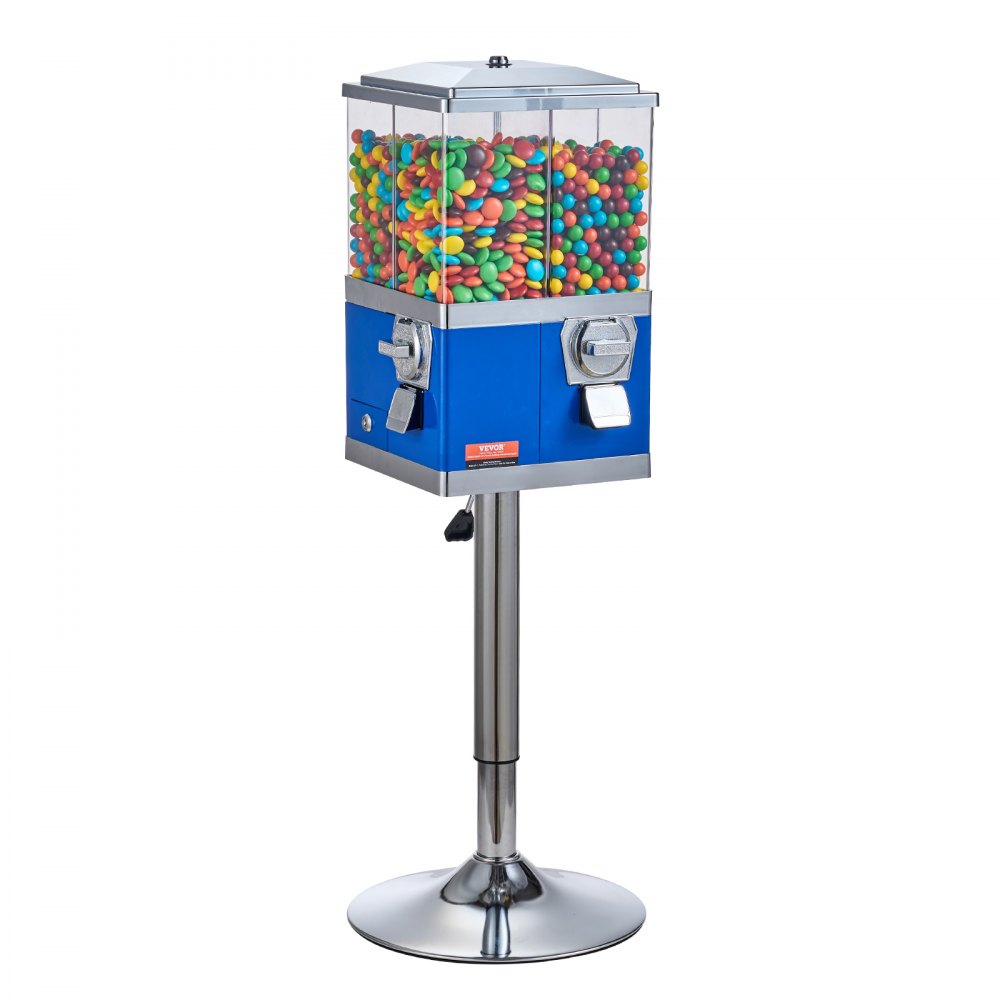 AMITOOLS Gumball Machine with Stand Vending Coin Bank Vintage Candy Dispenser Bule