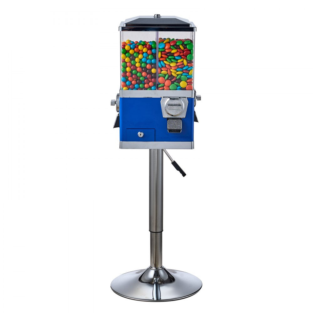 AMITOOLS Gumball Machine with Stand Vending Coin Bank Vintage Candy Dispenser Bule