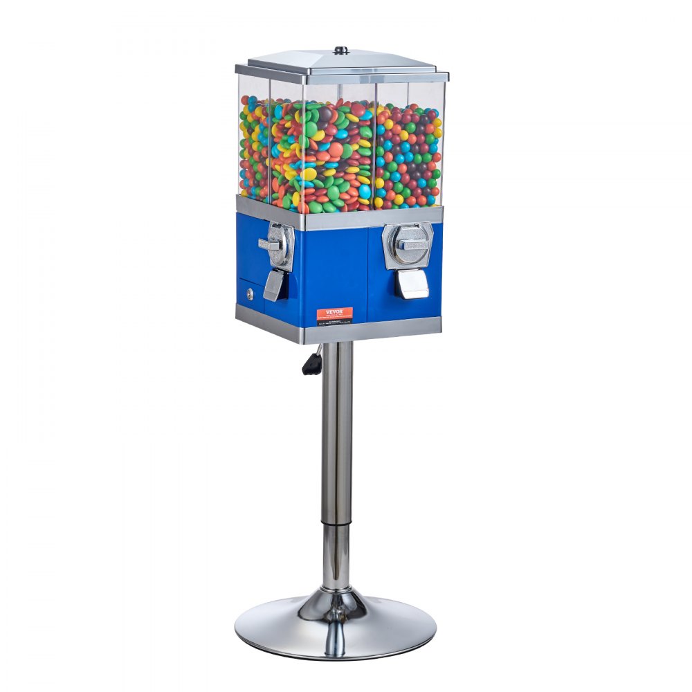 AMITOOLS Gumball Machine with Stand Vending Coin Bank Vintage Candy Dispenser Bule