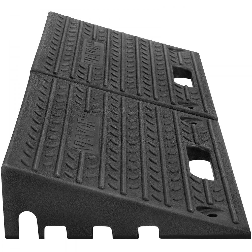 AMITOOLS Rubber Threshold Ramp, 2 Packs 1 Channel Doorway Ramp, 4