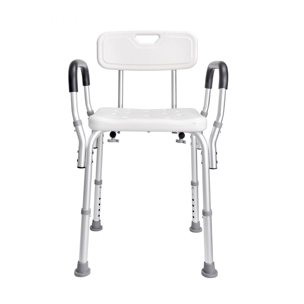 AMITOOLS Shower Chair, Shower Seat with Back, Adjustable Height Shower Stool, Shower Chair for Inside Shower Bathtub, Non-slip Bathroom Bench Bath Chair for Elderly Disabled Handicap, 350 LBS Capacity