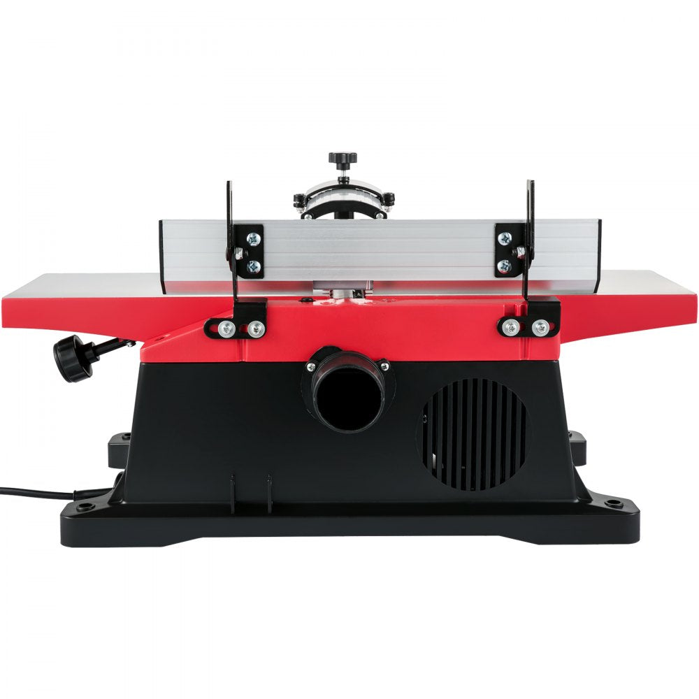 AMITOOLS Woodworking Benchtop Jointers 6inch with 1650W Motor,Heavy Duty Benchtop Planer Precise Cutterhead 2000rpm ,2 Push Blocks Fence Depth Scale,Large Aluminum Work Table for Woodworking