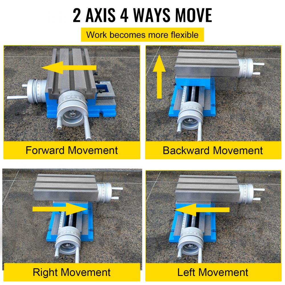 AMITOOLS Milling Machine Work Table Slide Milling Working Cross Table Machine Compound Slide Milling TablePrecision Milling Cross Worktable (7.3 x 4 Inch)