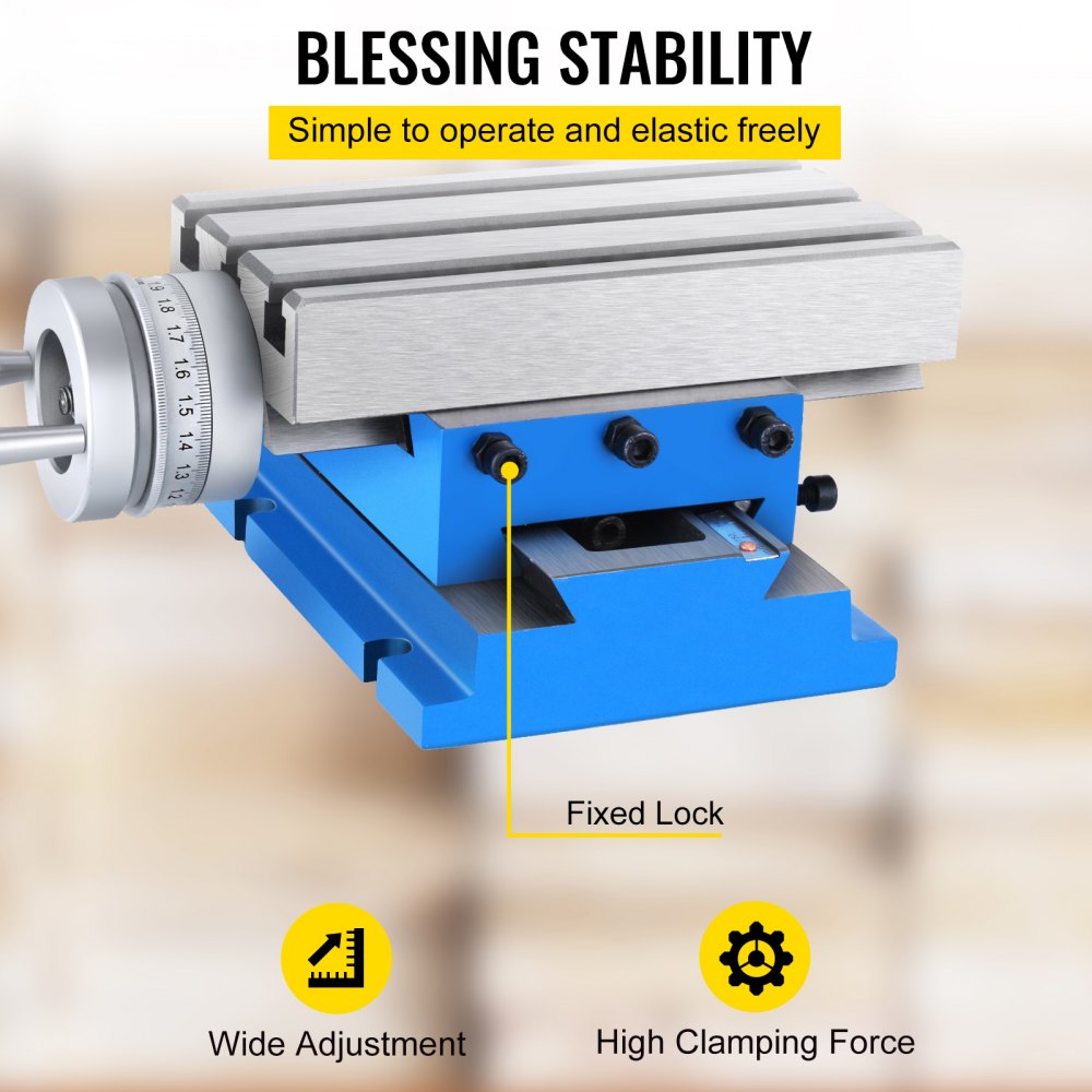 AMITOOLS Milling Machine Work Table Slide Milling Working Cross Table Machine Compound Slide Milling TablePrecision Milling Cross Worktable (7.3 x 4 Inch)