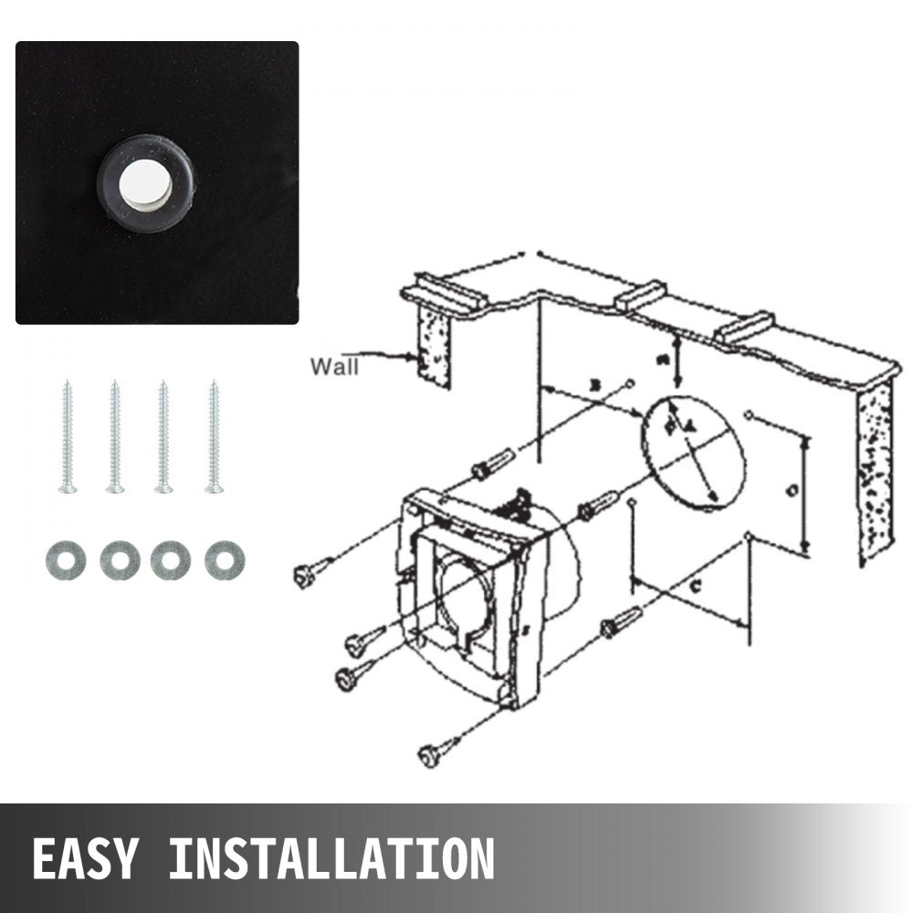 AMITOOLS12'' Ventilation Extractor Exhaust Fan Blower Wall Mount Kitchen Bathroom Toilet