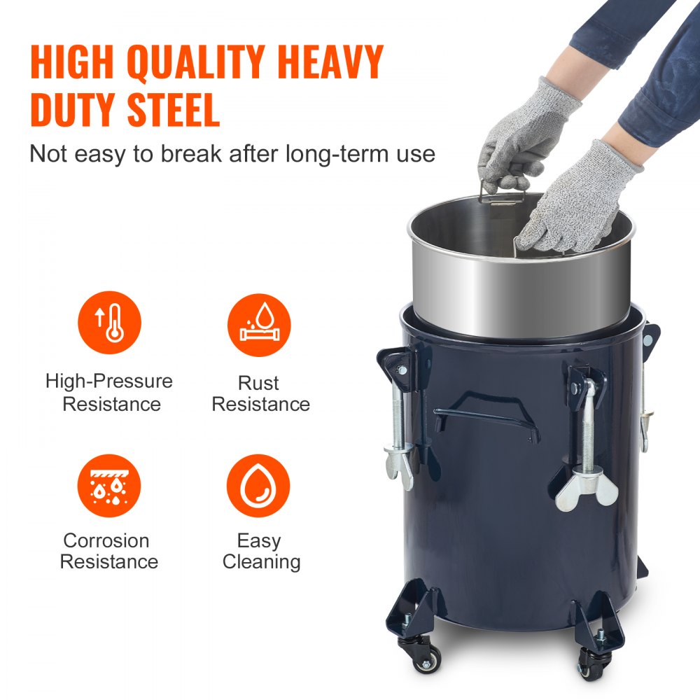 AMITOOLS Spray Paint Pressure Pot Tank, 30L/8gal Air Paint Pressure Pot with Manual Mixing Agitator, Leak Repair Sealant for Industry Home Decor Architecture Construction Automotive Painting, 70PSI Max