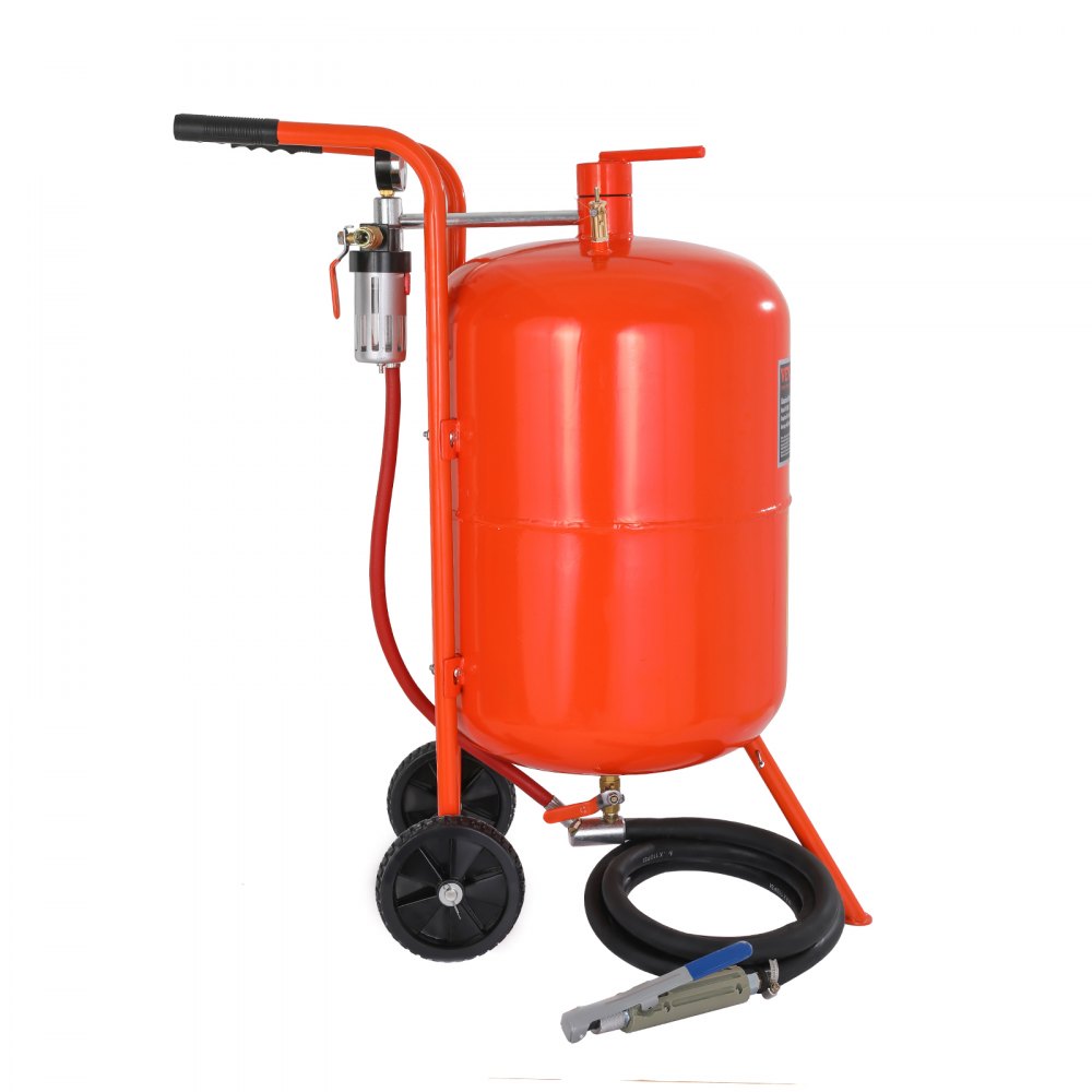 AMITOOLS 20 Gallon Sand Blaster, 60-110 PSI High Pressure Sandblaster, Portable Abrasive Blasting Tank, Air Sand Blasting Kit with 4 Ceramic Nozzles and Oil-Water Separator for Paint, Stain, Rust Removal