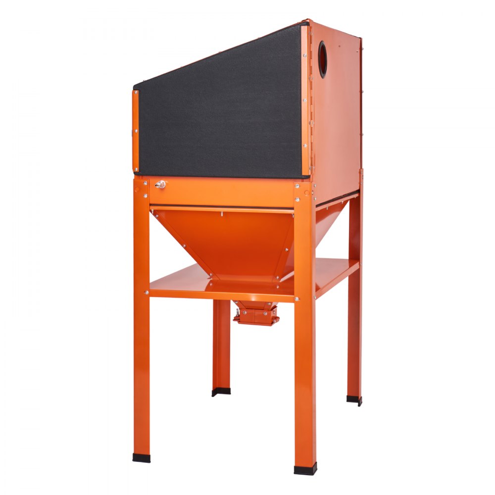 AMITOOLS 60 Gallon Sandblasting Cabinet, 40-120PSI Sand Blasting Cabinet with Stand, Heavy Duty Steel Sand Blaster with Blasting Gun & 4 Ceramic Nozzles for Paint, Stain, Rust Removal