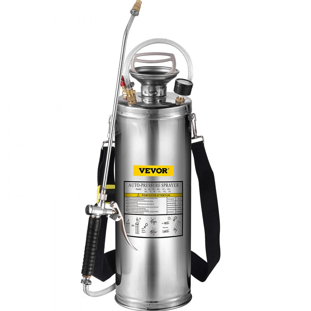 AMITOOLS 3Gal Stainless Steel Sprayer, Set with 20