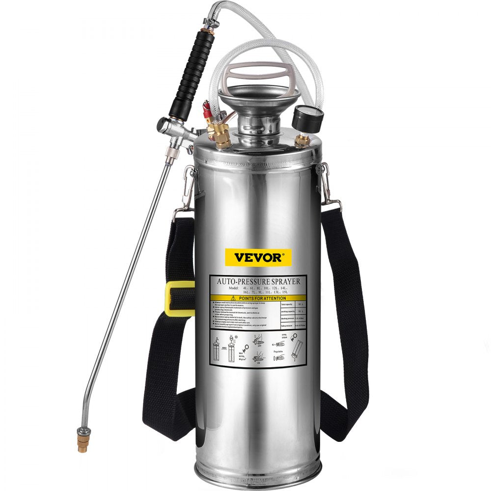 AMITOOLS 3Gal Stainless Steel Sprayer, Set with 20