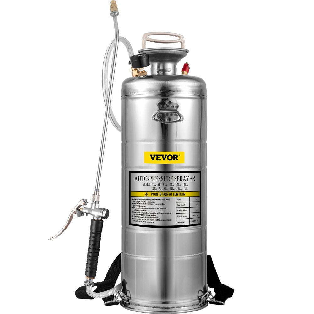 AMITOOLS 3.5Gal Stainless Steel Sprayer,l Set with 20