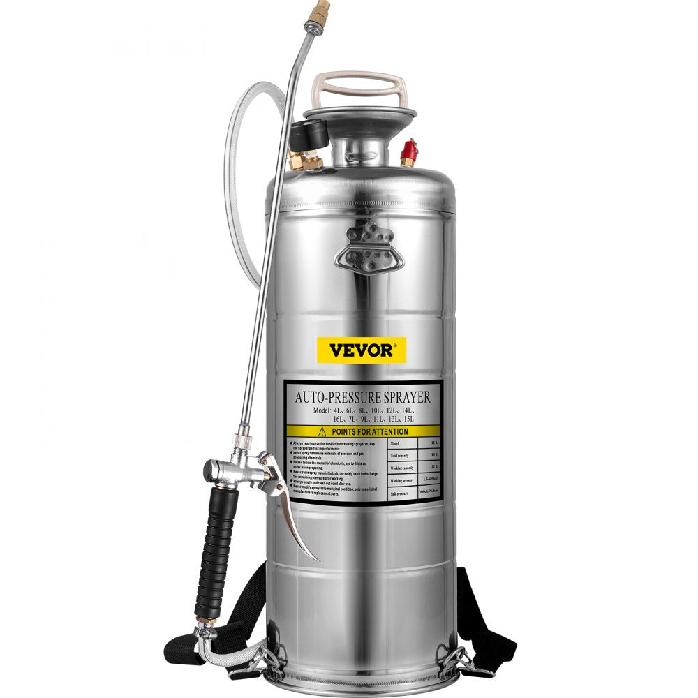 AMITOOLS 3.5Gal Stainless Steel Sprayer,l Set with 20