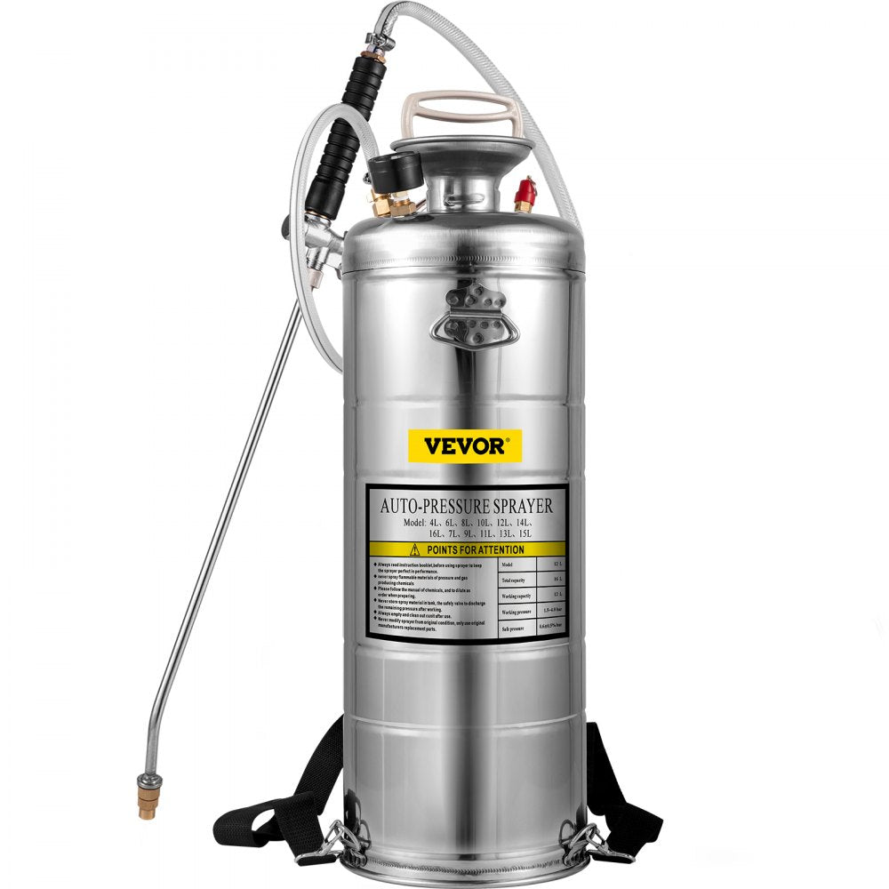 AMITOOLS 3.5Gal Stainless Steel Sprayer,l Set with 20