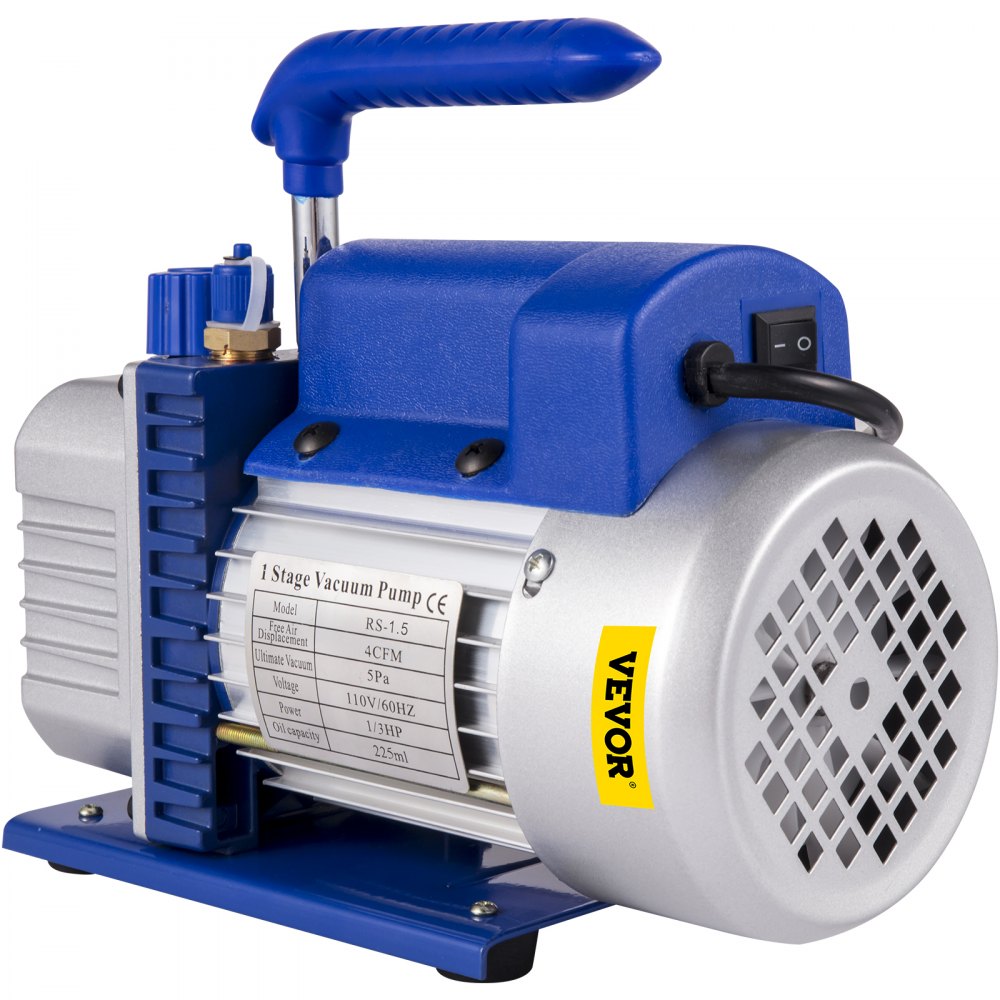 AMITOOLS Vacuum Pump 2 Gallon Vacuum Chamber Silicone Expoxy Degassing with 4CFM 1/3HP Single Stage Vacuum Pump