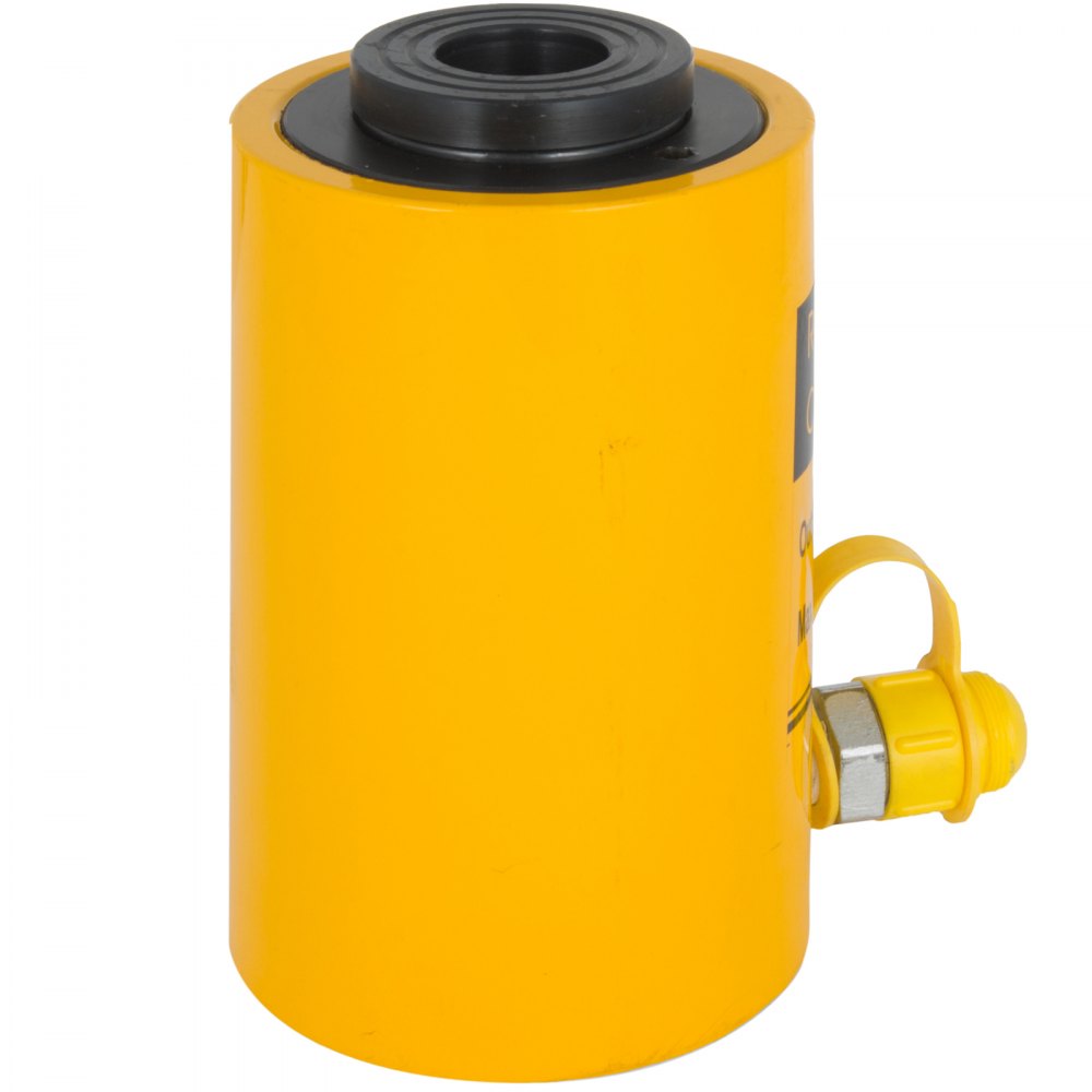 AMITOOLS Hydraulic Cylinder Jack 30Ton, 100mm Solid Ram Hydraulic Cylinder 4Inch, Stroke Single Acting Hydraulic Cylinder, w/Quick Connector Portable Hydraulic Solid Jack Industrial Lifting Jack Ram