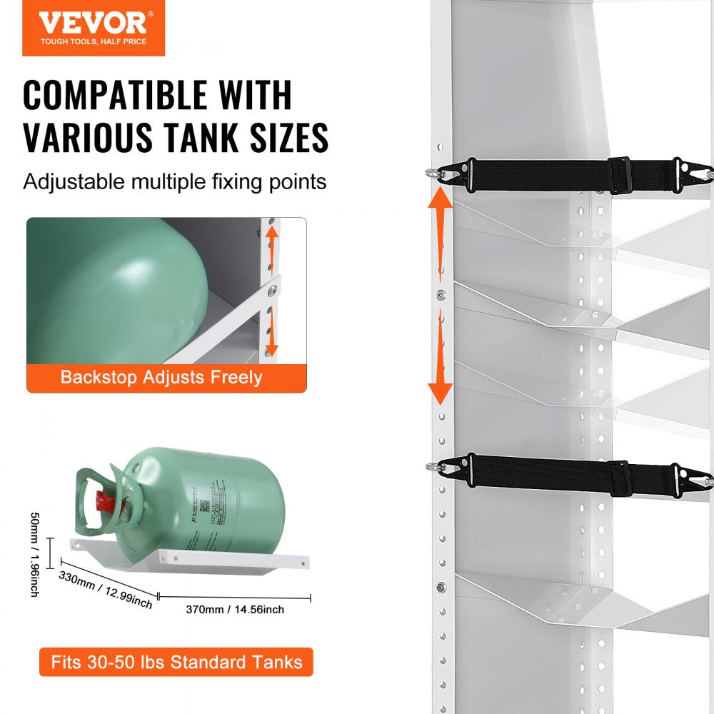 AMITOOLS Refrigerant Tank Rack, with 3 x 30-50lb Bottle Tanks, Cylinder Tank Rack 14.56x12.99x1.96 in, Refrigerant Cylinder Rack Gas Cylinder Racks and Holders for Freon, Gases, Oxygen, Nitrogen