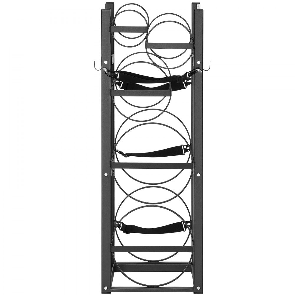 AMITOOLS Refrigerant Tank Rack, with 2 x 30lbs and Other 3 Small Bottle Tanks, Cylinder Tank Rack 12.79x12.99x47.12 in, Refrigerant Cylinder Rack and Holders for Freon, Gases, Oxygen, Nitrogen