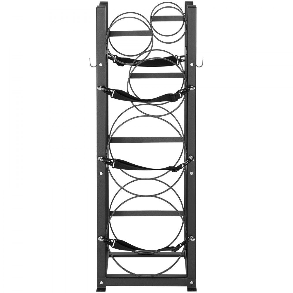 AMITOOLS Refrigerant Tank Rack, with 2 x 30lbs and Other 3 Small Bottle Tanks, Cylinder Tank Rack 12.79x12.99x47.12 in, Refrigerant Cylinder Rack and Holders for Freon, Gases, Oxygen, Nitrogen