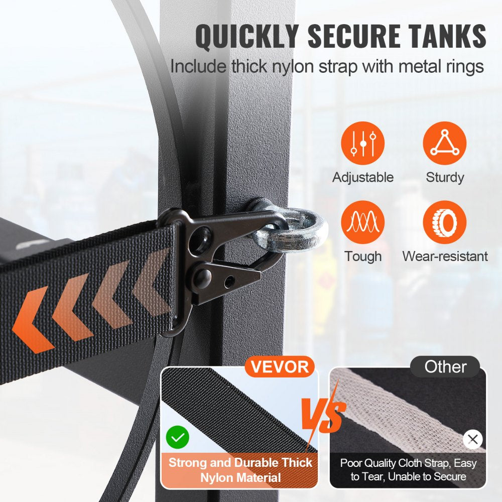 AMITOOLS Refrigerant Tank Rack, with 1 x 50lb, 2 x 30lb and Other 3 Small Bottle Tanks, Cylinder Tank Rack 15.55x12.99x49.8 in, Refrigerant Cylinder Rack and Holders for Freon, Gases, Oxygen, Nitrogen