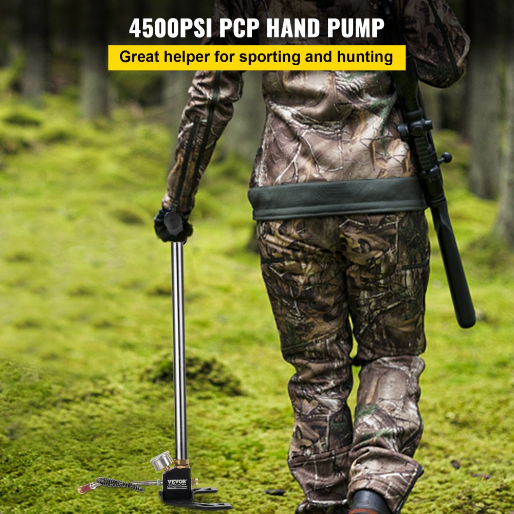 AMITOOLS Airgun PCP Pump 4500PSI High Pressure Hand Pump 3 Stage Pump Chamber PCP Air Pump