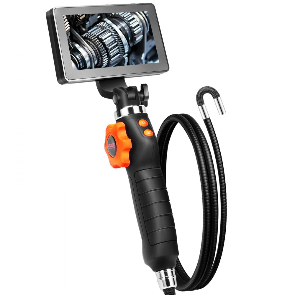 AMITOOLS Articulating Borescope Camera with Light, Two-Way Articulated Endoscope Inspection Camera with 6.4mm Tiny Lens, 5