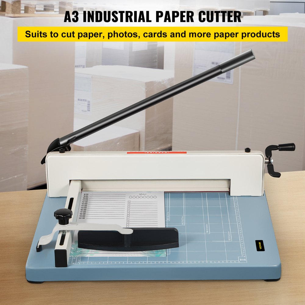 AMITOOLS Industrial Paper Cutter A3 Heavy Duty Paper Cutter 17 Inch Paper Cutter Heavy Duty 500 Sheets Paper with Clear Cutting Guide for Offices, Schools, Businesses and Printing Shops