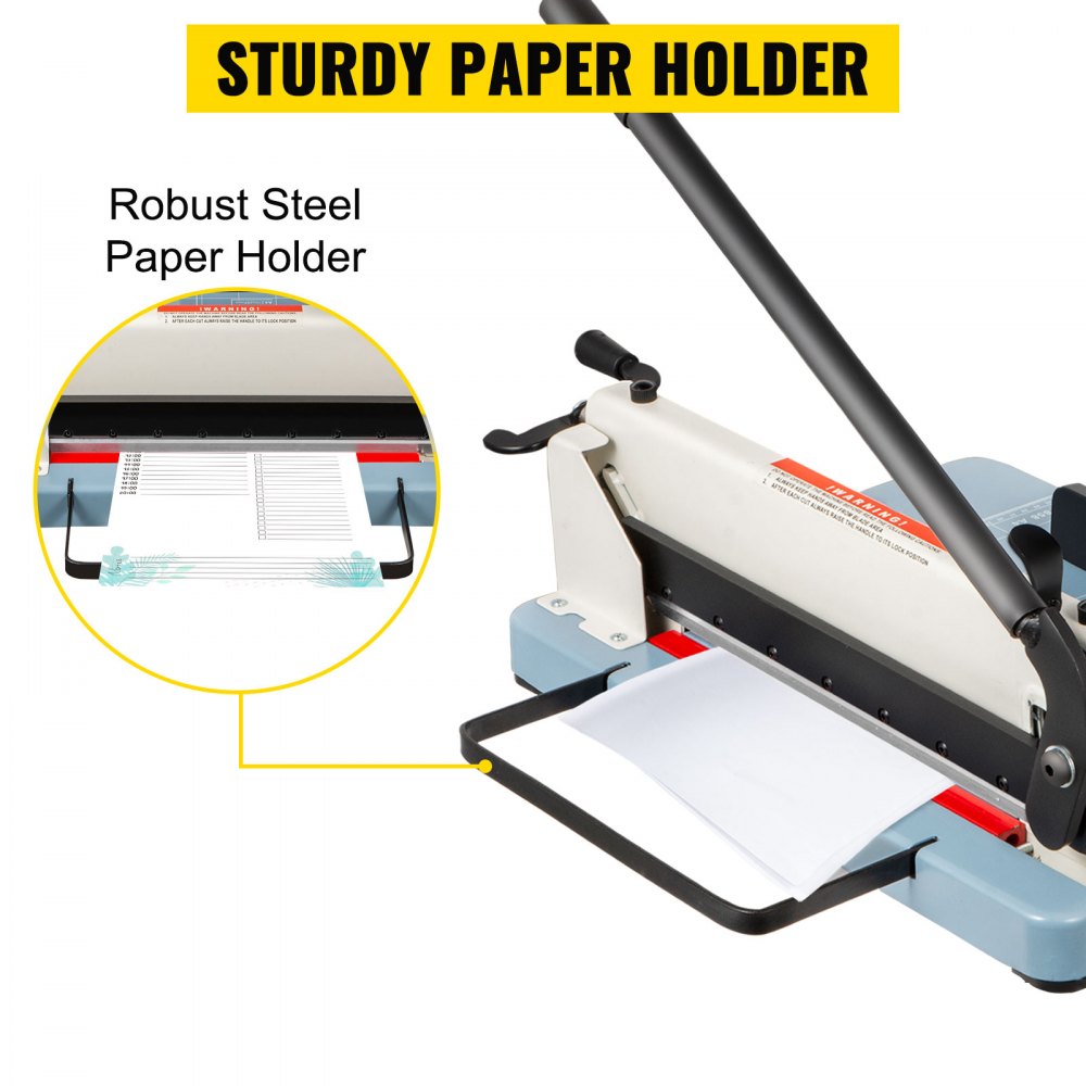 AMITOOLS Industrial Paper Cutter A4 Heavy Duty Paper Cutter 12 Inch Paper Cutter Heavy Duty 400 Sheets Paper Guillotine with Clear Cutting Guide Grids for Offices, Schools, Businesses and Printing Shops