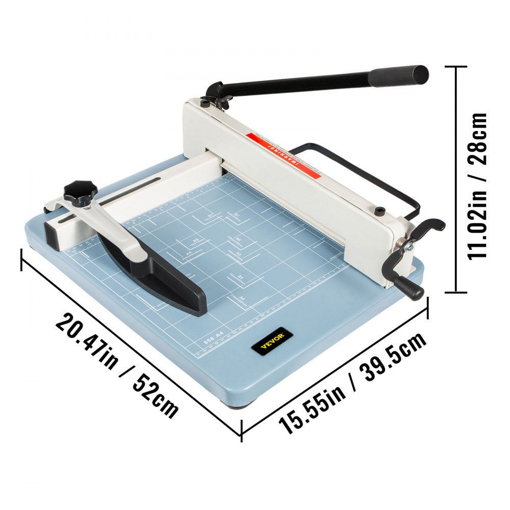 AMITOOLS Industrial Paper Cutter A4 Heavy Duty Paper Cutter 12 Inch Paper Cutter Heavy Duty 400 Sheets Paper Guillotine with Clear Cutting Guide Grids for Offices, Schools, Businesses and Printing Shops