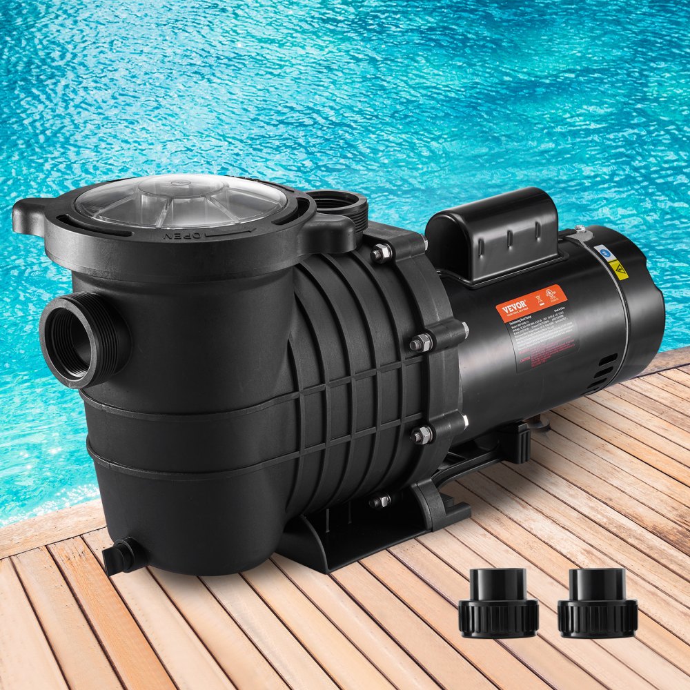 AMITOOLS Pool Pump 2.0HP 230V, Variable Dual Speed Pumps 1500W, 5520 GPH Max Flow, Powerful Self-priming Swimming Pool Motor for Above Ground Pool, w/ Strainer Filter Basket, ETL Certification