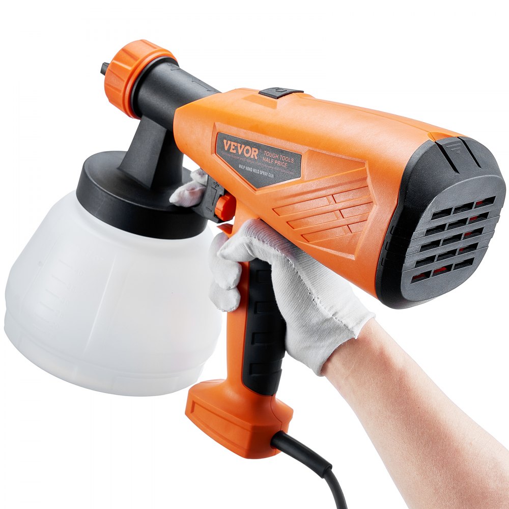 AMITOOLS 700W Electric Paint Sprayer with 1300ml Container - HVLP Spray Gun with 5 Copper Nozzles - Ideal for Home Interior, Exterior, House Painting, and Furniture - Includes 3 Spray Patterns