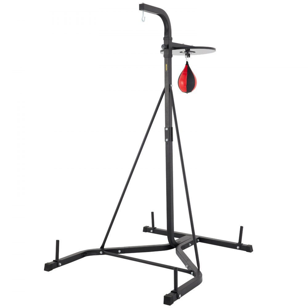 AMITOOLS Heavy Bag Stand with Speed Ball , Height Adjustable Punching Bag Stand, Foldable Boxing Bag Stand Steel Sandbag Rack Freestanding Up to 132 lbs for Home and Gym Fitness.