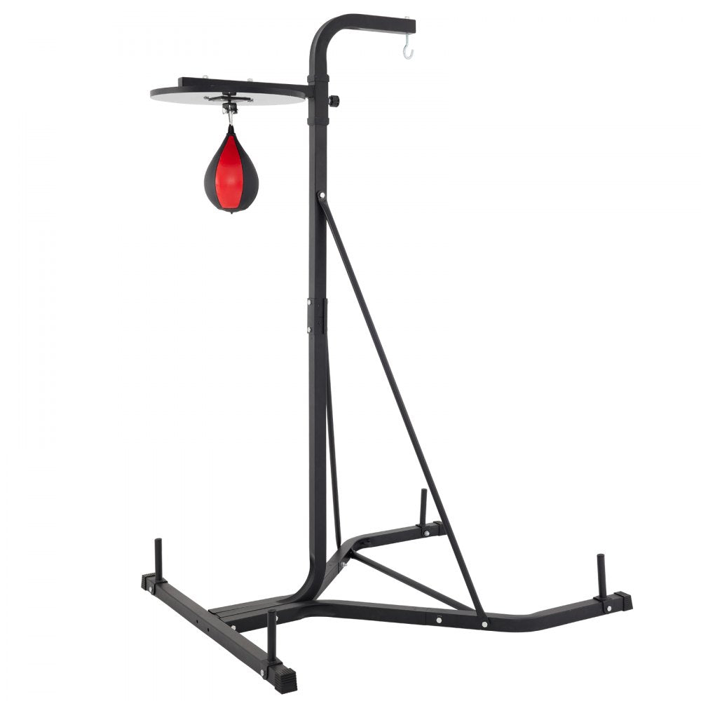 AMITOOLS Heavy Bag Stand with Speed Ball , Height Adjustable Punching Bag Stand, Foldable Boxing Bag Stand Steel Sandbag Rack Freestanding Up to 132 lbs for Home and Gym Fitness.