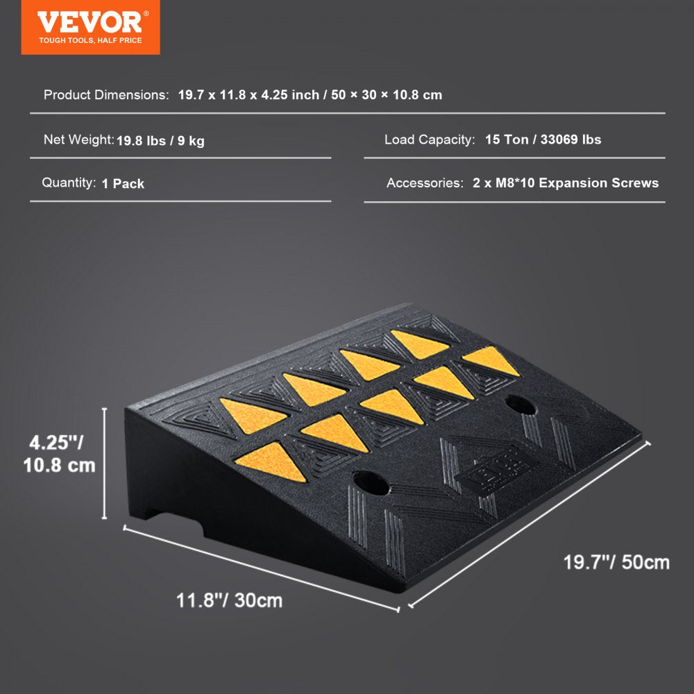 AMITOOLS Rubber Curb Ramp 4.25