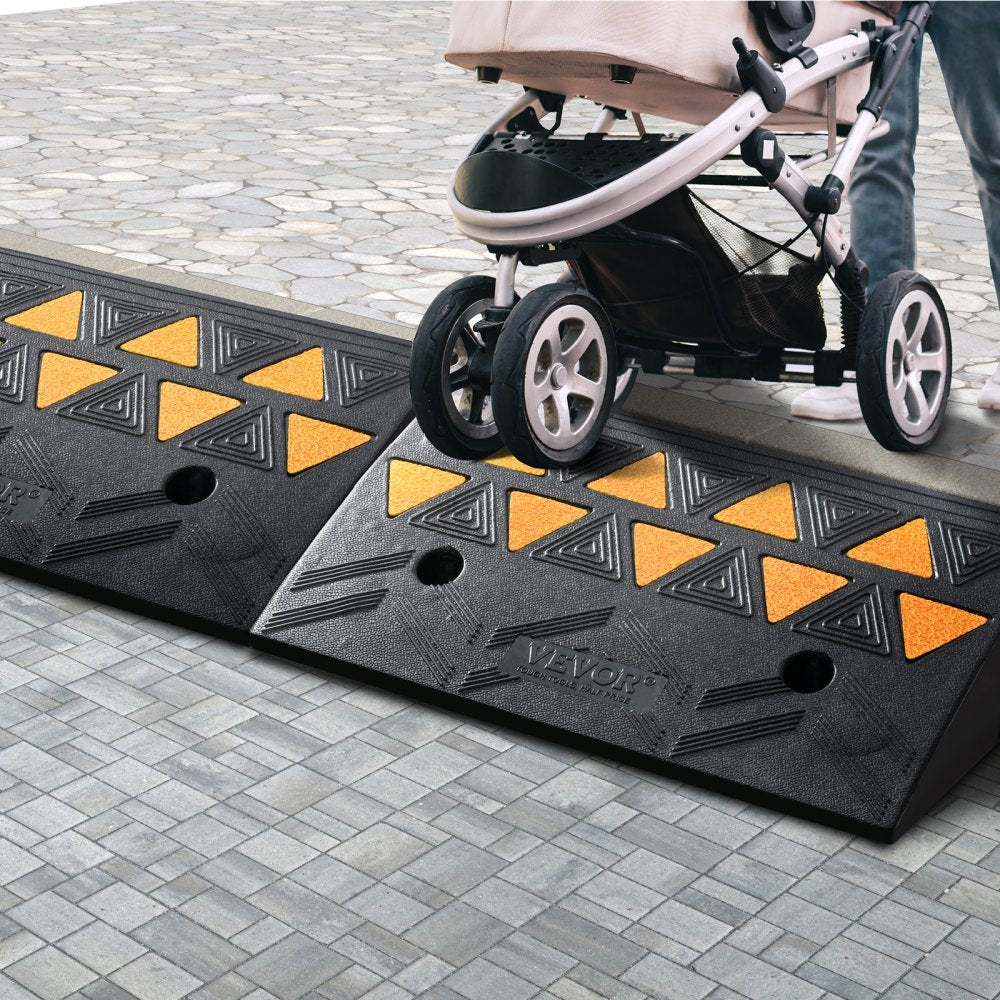 AMITOOLS Rubber Curb Ramp 2 Pack, 4.3