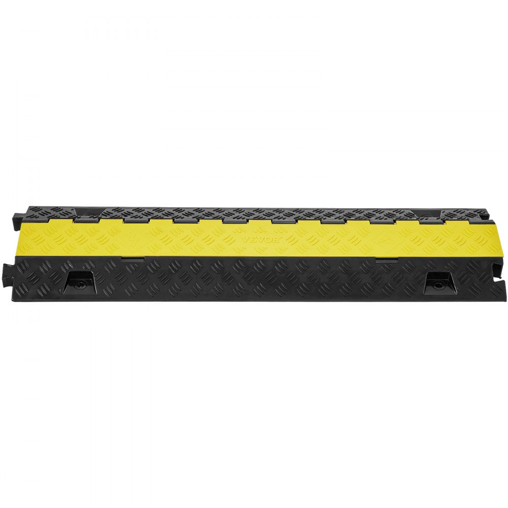 AMITOOLS 2 Channel Cable Protector Ramp 22000 lbs Load TPU Wire Cable Cover Ramp