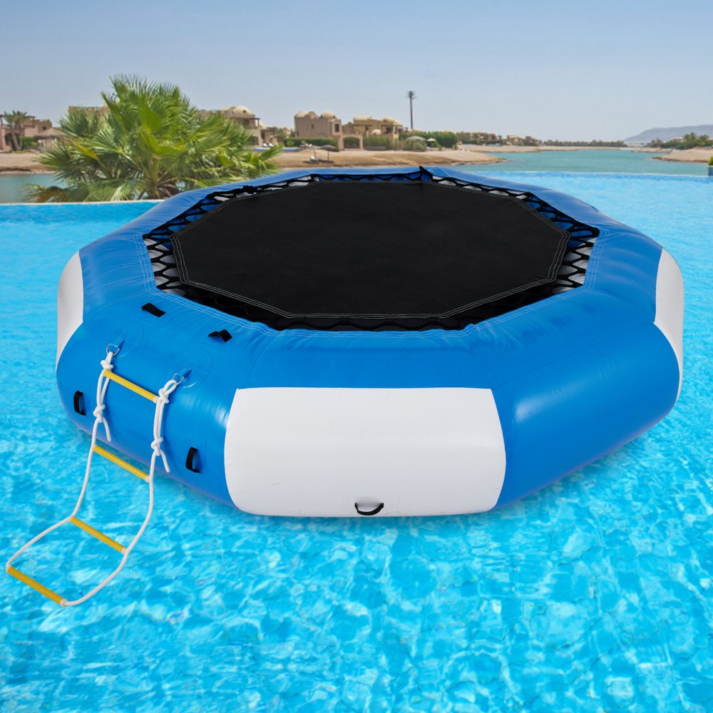 AMITOOLS10Ft Diameter Inflatable Water Trampoline Bounce Swim Platform Lake Toy