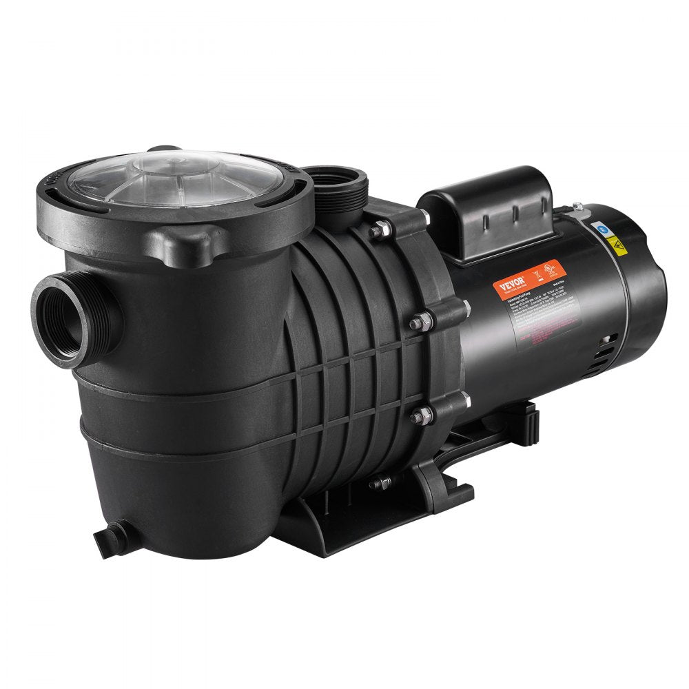 AMITOOLS Pool Pump 1.5HP 230V, Variable Dual Speed Pumps 1100W for Above Ground Pool, Powerful Self-priming Pump w/ Strainer Filter Basket, 5400 GPH Max. Flow, Energy Saving Swimming Pool Pump