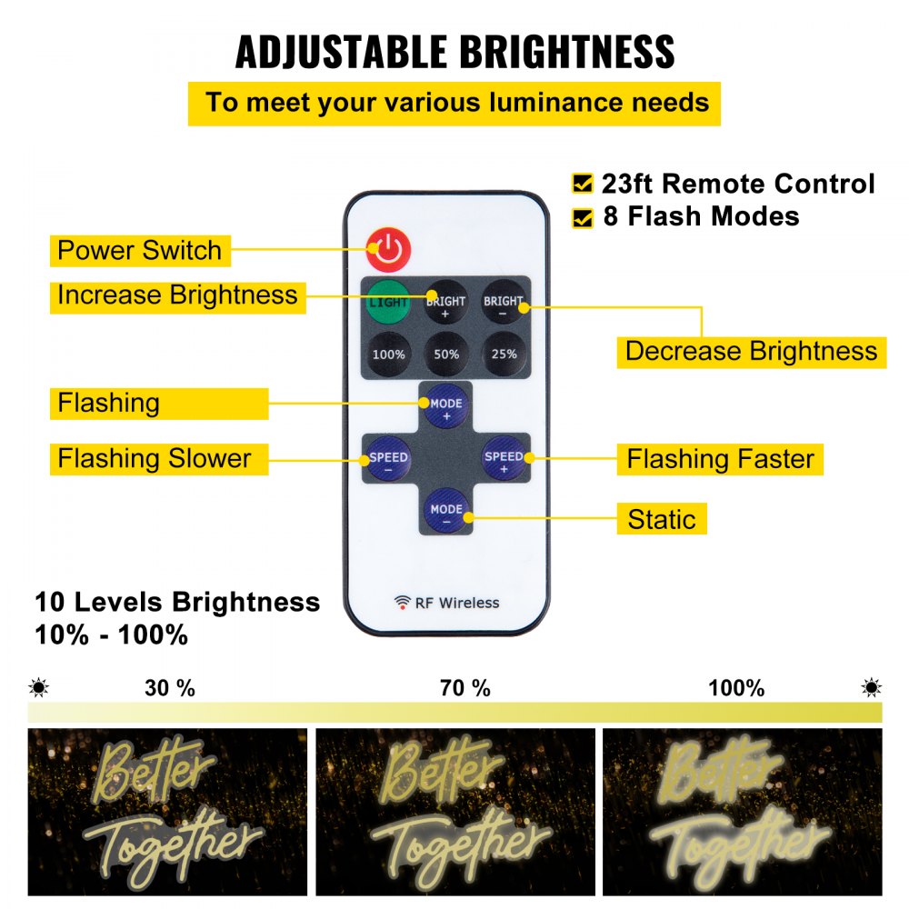 AMITOOLS Better Together Neon Sign, 13