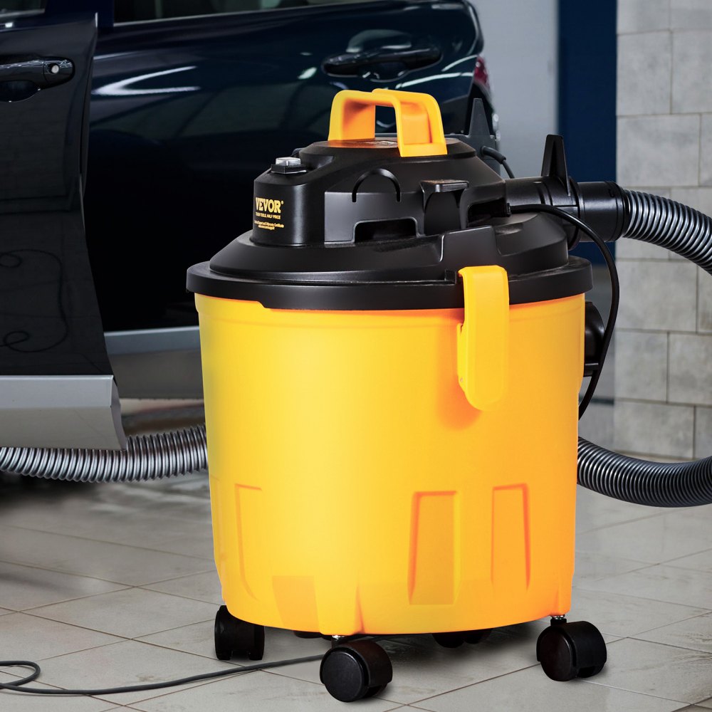 AMITOOLS Shop Vacuum Wet And Dry, 5 Gallon 6 Peak HP Wet/Dry Vac, Powerful Suction with Blower Function with Attachments 2-in-1 Crevice Nozzle, Small Shop Vac Perfect for Carpet Debris, Pet Hair, Car