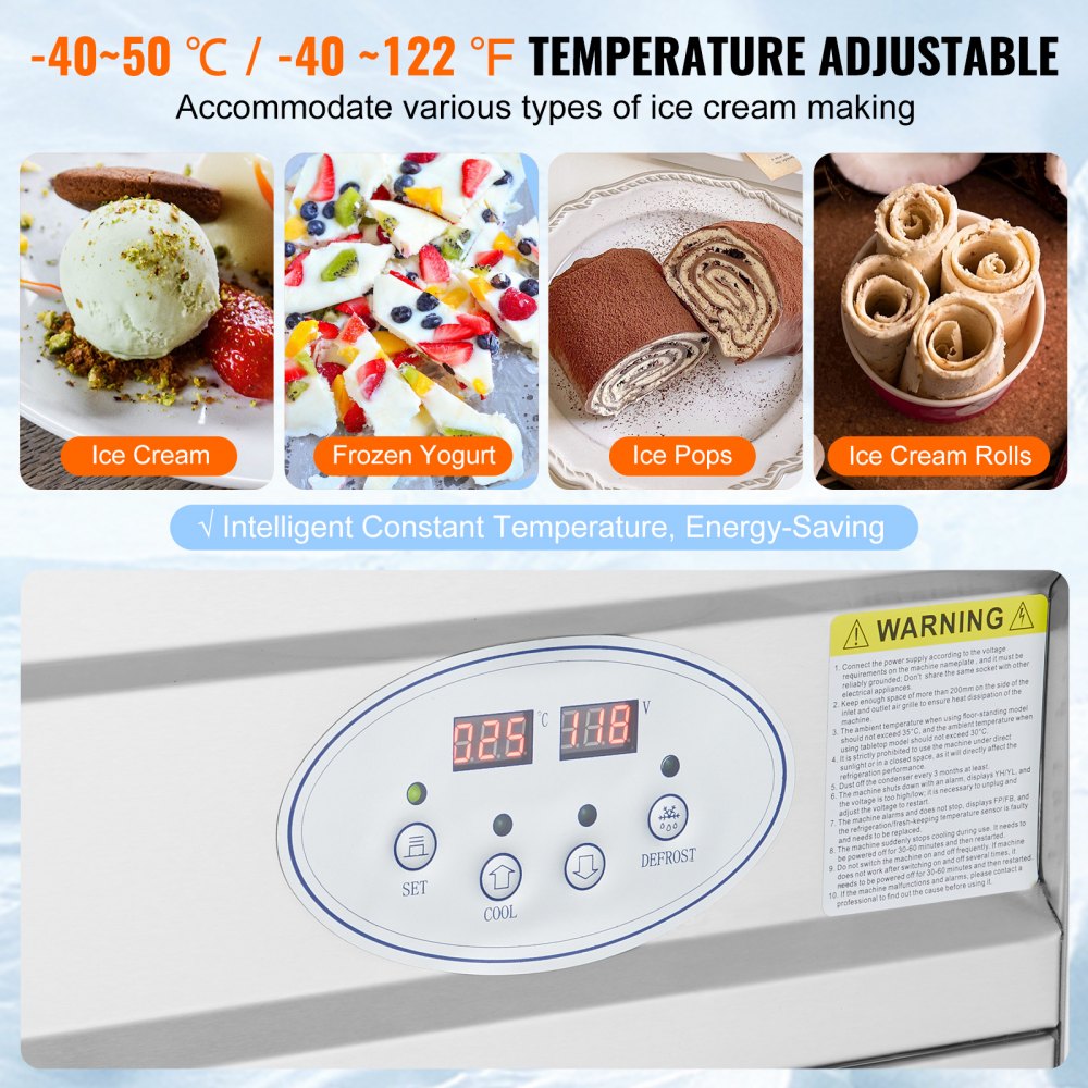 AMITOOLS Fried Ice Cream Roll Machine, 19.7