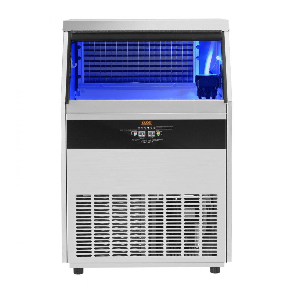 AMITOOLS Commercial Ice Maker, 330lbs/24H, Ice Maker Machine, 126 Ice Cubes in 12-15 Minutes, Freestanding Cabinet Ice Maker with 88lbs Storage Capacity LED Digital Display, for Bar Home Restaurant