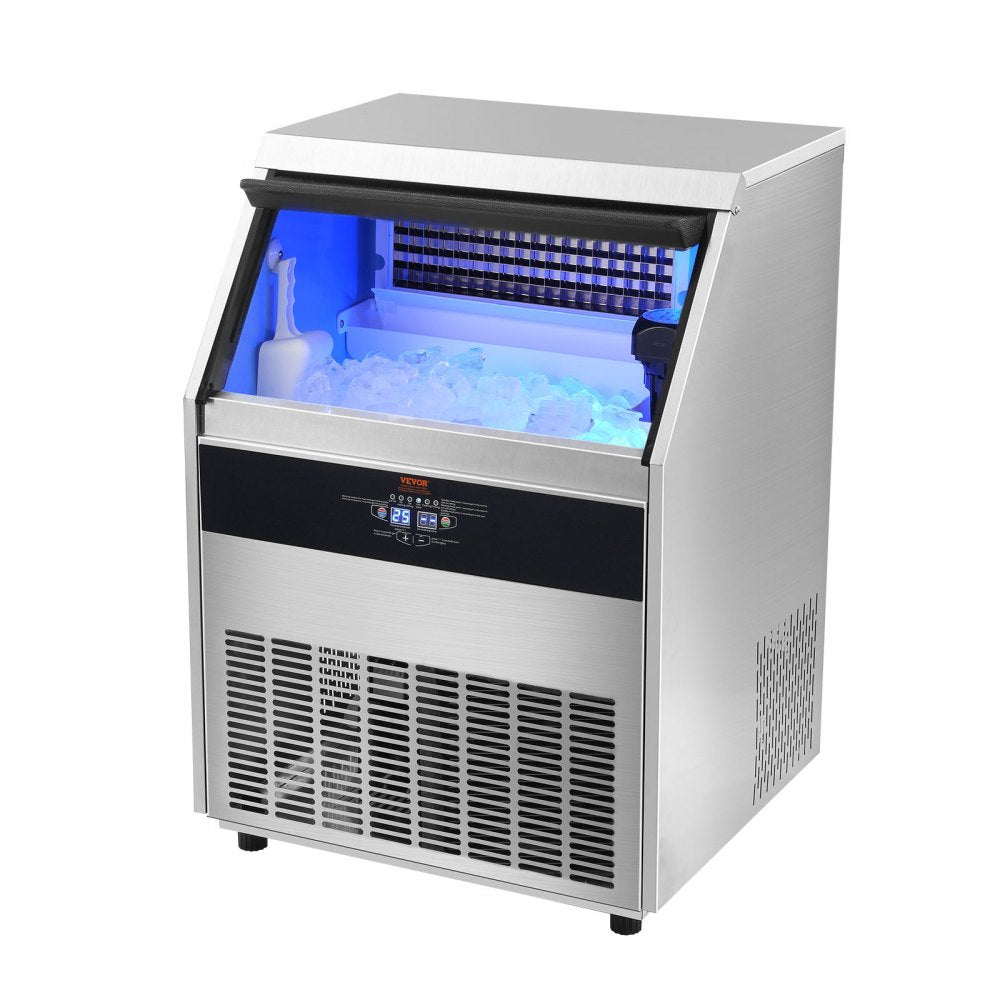 AMITOOLS Commercial Ice Maker, 330lbs/24H, Ice Maker Machine, 126 Ice Cubes in 12-15 Minutes, Freestanding Cabinet Ice Maker with 88lbs Storage Capacity LED Digital Display, for Bar Home Restaurant