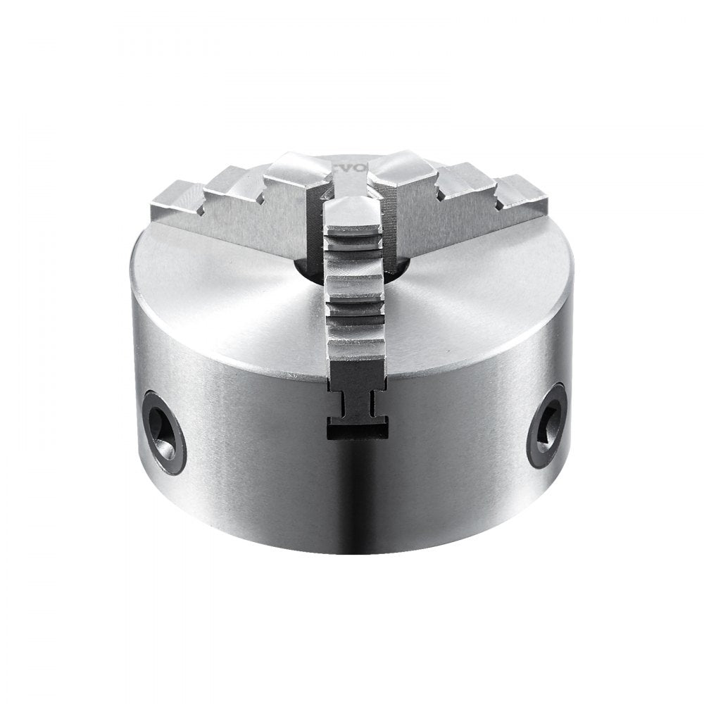 AMITOOLS 3-Jaw Lathe Chuck, 4'', Self-Centering Lathe Chuck, 0.08-4 in/2 -100 mm Clamping Range with T-key Fixing Screws Reversible Jaws, for Lathe 3D Printer Machining Center Milling Drilling Machine