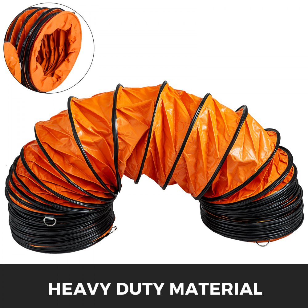 AMITOOLS Ducting Hose, 25ft PVC Flexible HVAC Duct Hosing for 10 Inch Utility Blower Exhaust Fan