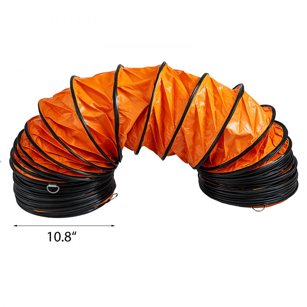 AMITOOLS Ducting Hose, 25ft PVC Flexible HVAC Duct Hosing for 10 Inch Utility Blower Exhaust Fan