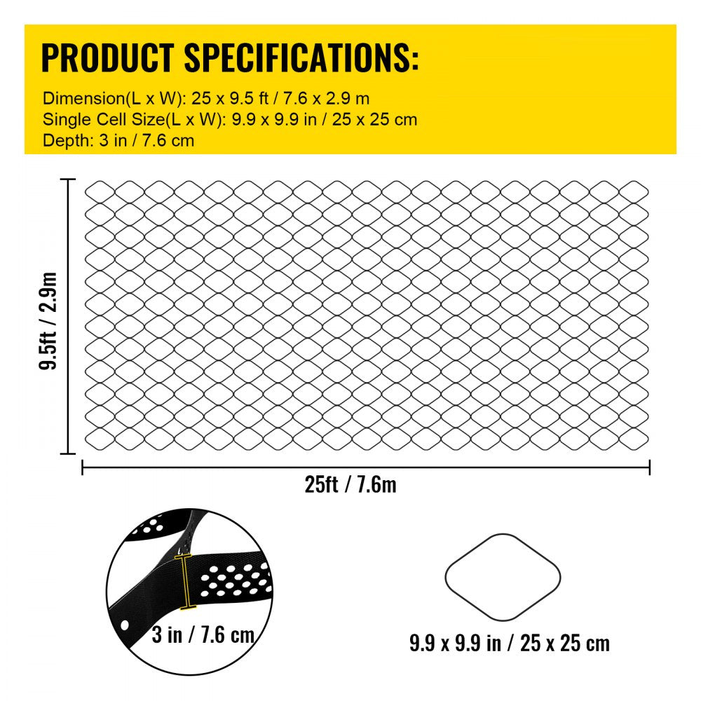 AMITOOLS Ground Grid, 1885 lbs per Sq Ft Load Geo Grid, 3