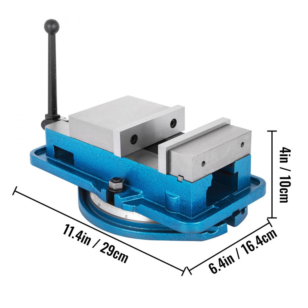 AMITOOLS 3 Inch Heavy Duty Milling Vise Bench Clamp Vise High Precision Clamping Vise 3 Inch Jaw Width with 360 Degree Swiveling Base CNC Vise