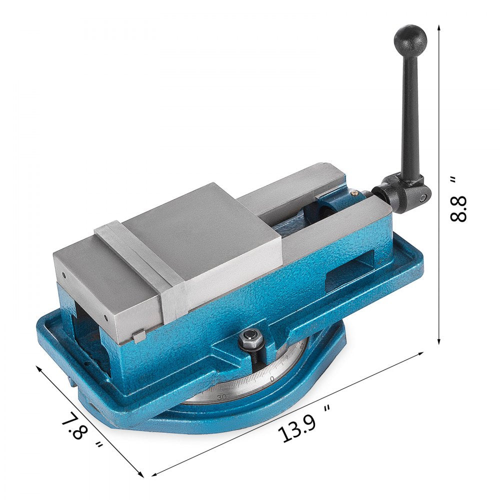 AMITOOLS Milling Vise 4 Inch,Bench Clamp Vise High Precision Clamping,Mill Vise Ductile Iron Material with 360 Degree Swiveling Base