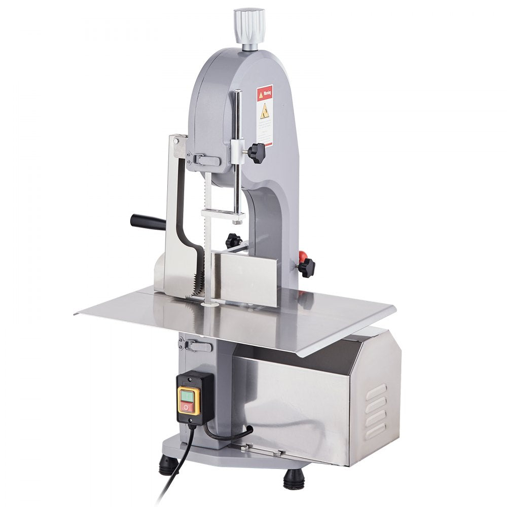 AMITOOLS Commercial Electric Meat Bandsaw, 1100W Stainless Steel Countertop Bone Sawing Machine, Workbeach 19.3