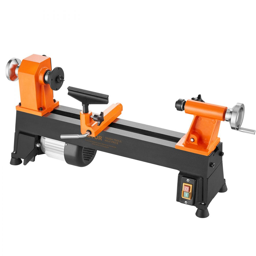 AMITOOLS Benchtop Wood Lathe, 10 in x 18 in, 0.5 HP 370W Power Wood Turning Lathe Machine, 5 Variable Speeds 780/1320/1920/2640/3840 RPM with Rod Injection Wrenches Faceplate Foot Pads, for Woodworking